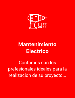 Mantenimiento Electrico Contamos con los prefesionales ideales para la realizacion de su proyecto...