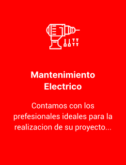 Mantenimiento Electrico Contamos con los prefesionales ideales para la realizacion de su proyecto...